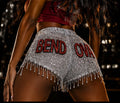 BEND OVA — Luxury Rhinestone Shorts