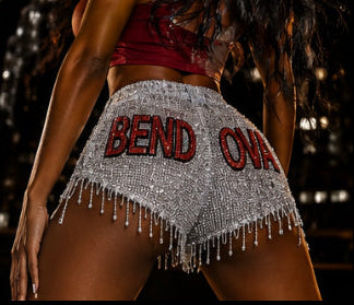 BEND OVA — Luxury Rhinestone Shorts